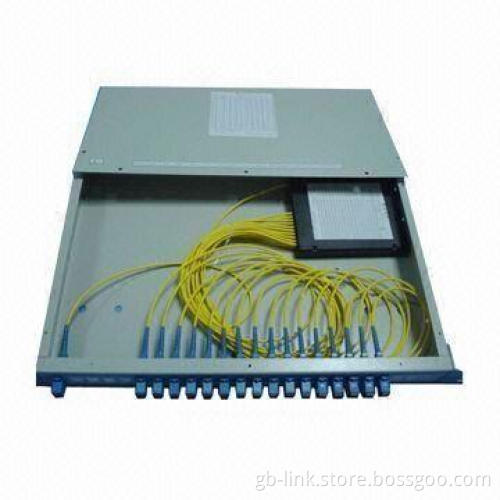 GB-FBT Fiber Splitter Rack, 19-inch Rack Mount, 1,310/1,490/1,550nm Wavelength, 64 Output